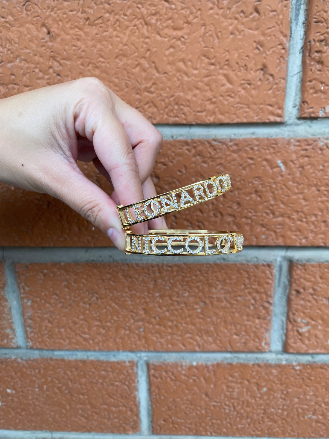 Bracciale nome zirconato manetta