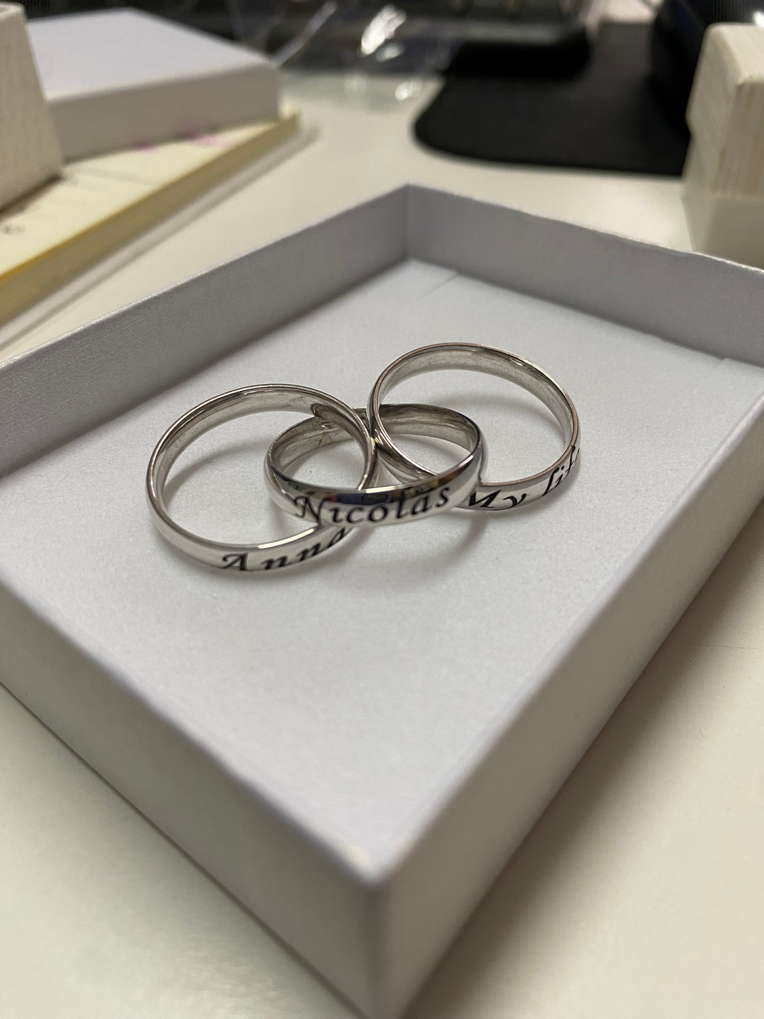 Anello trinity in argento925 personalizzabile