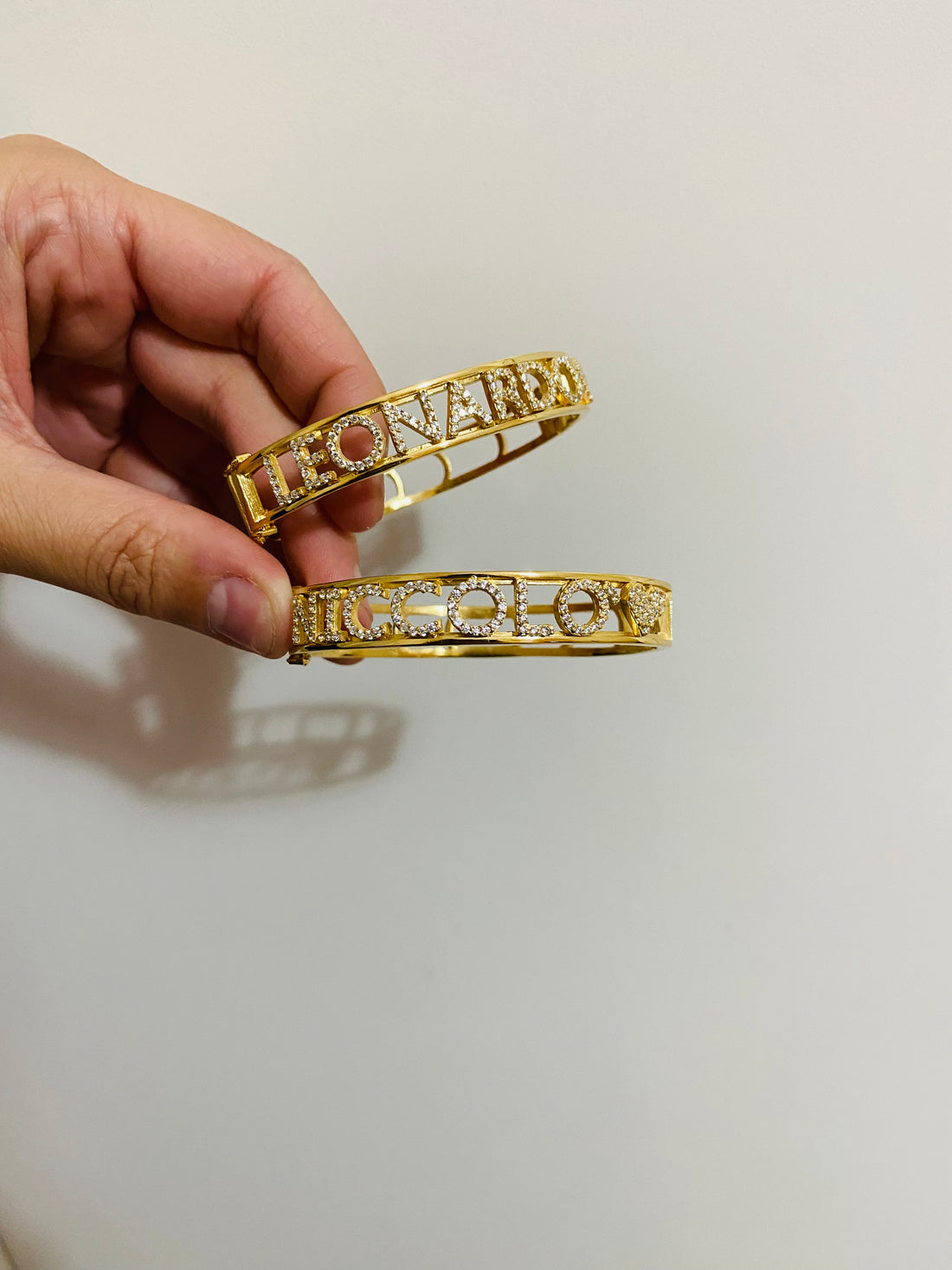 Bracciale nome zirconato manetta