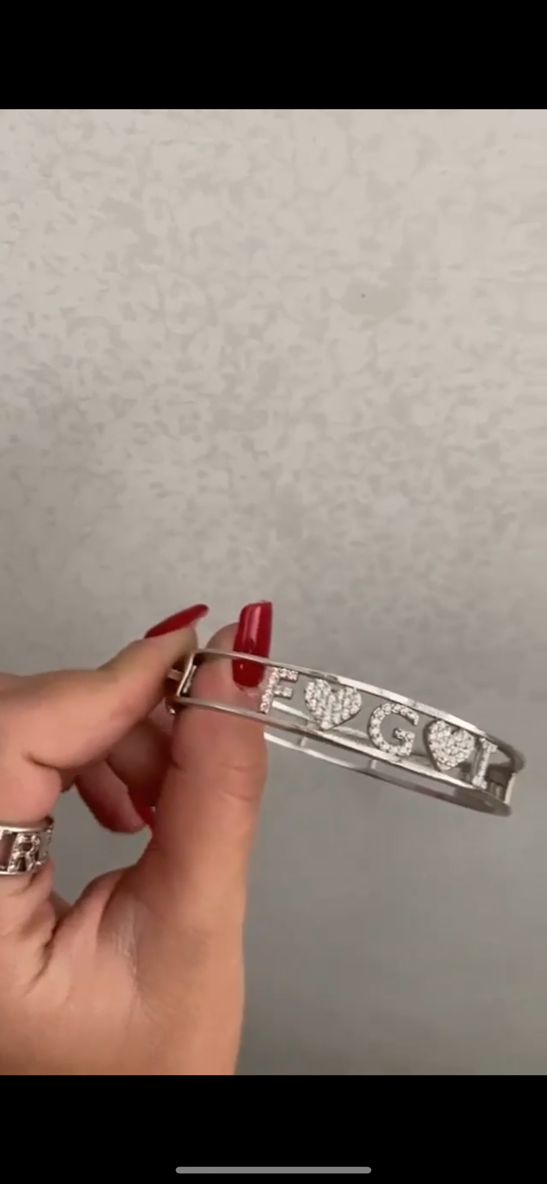 Bracciale nome zirconato manetta