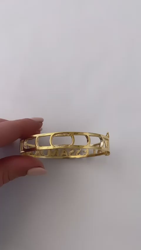 Bracciale nome zirconato manetta
