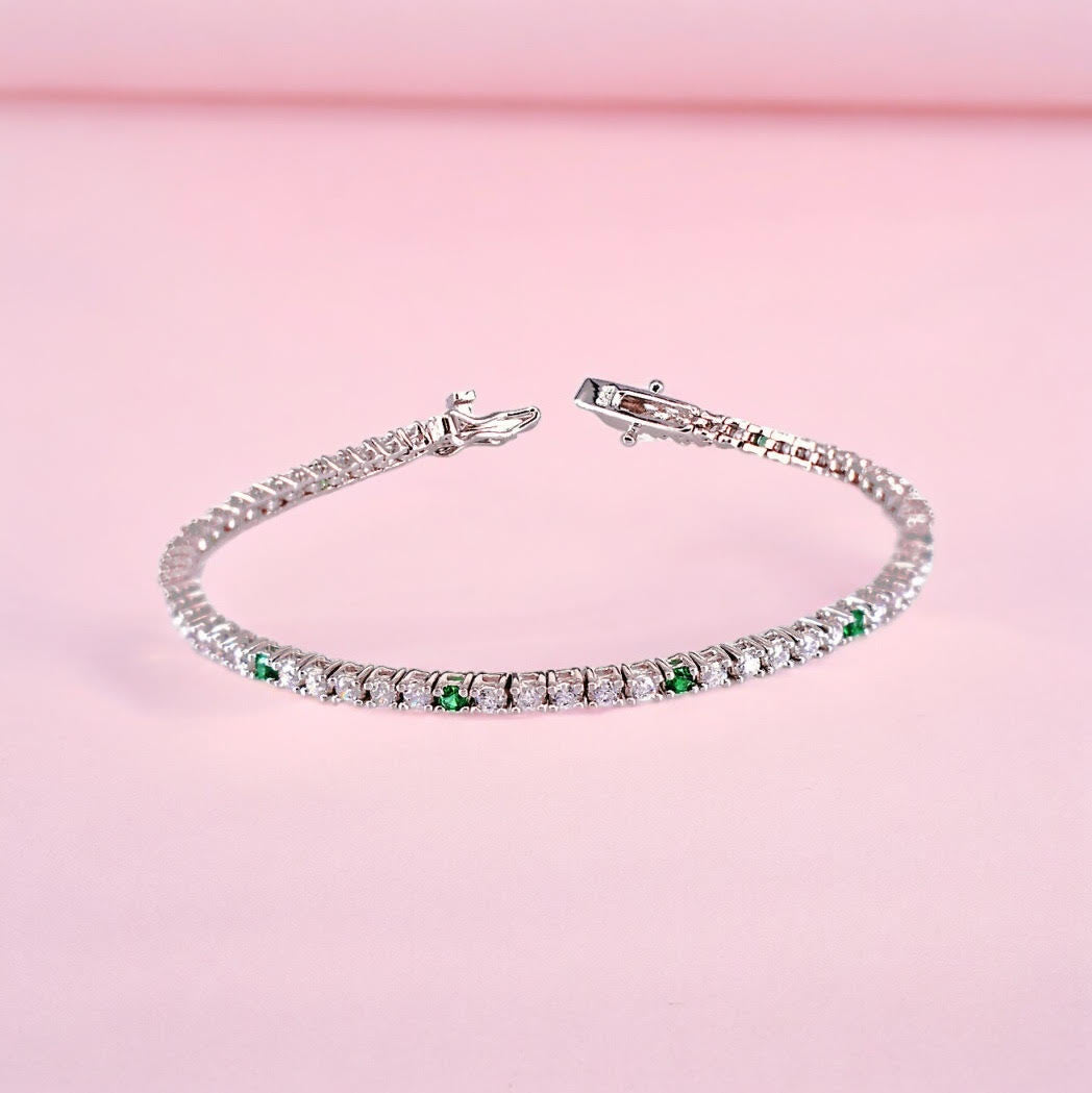 Bracciale tennis in argento 925 da 2mm colorati